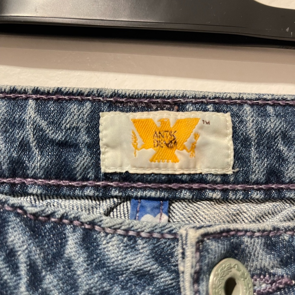 Antik Denim Vintage Flare Jeans with Colorful Embroidery - Picture 5 of 9